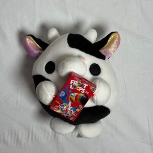 Zuru Kellogg's Froot Loops Cow Plush Toy Sparkle Ears Stuffed Animal 6 inch